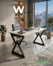 Стол лофт W 120*60*75 белый