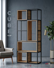 Стеллаж Cube V2 188х76х35 дуб вотан